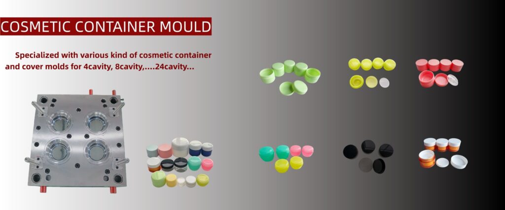  cosmetic container and lid molds